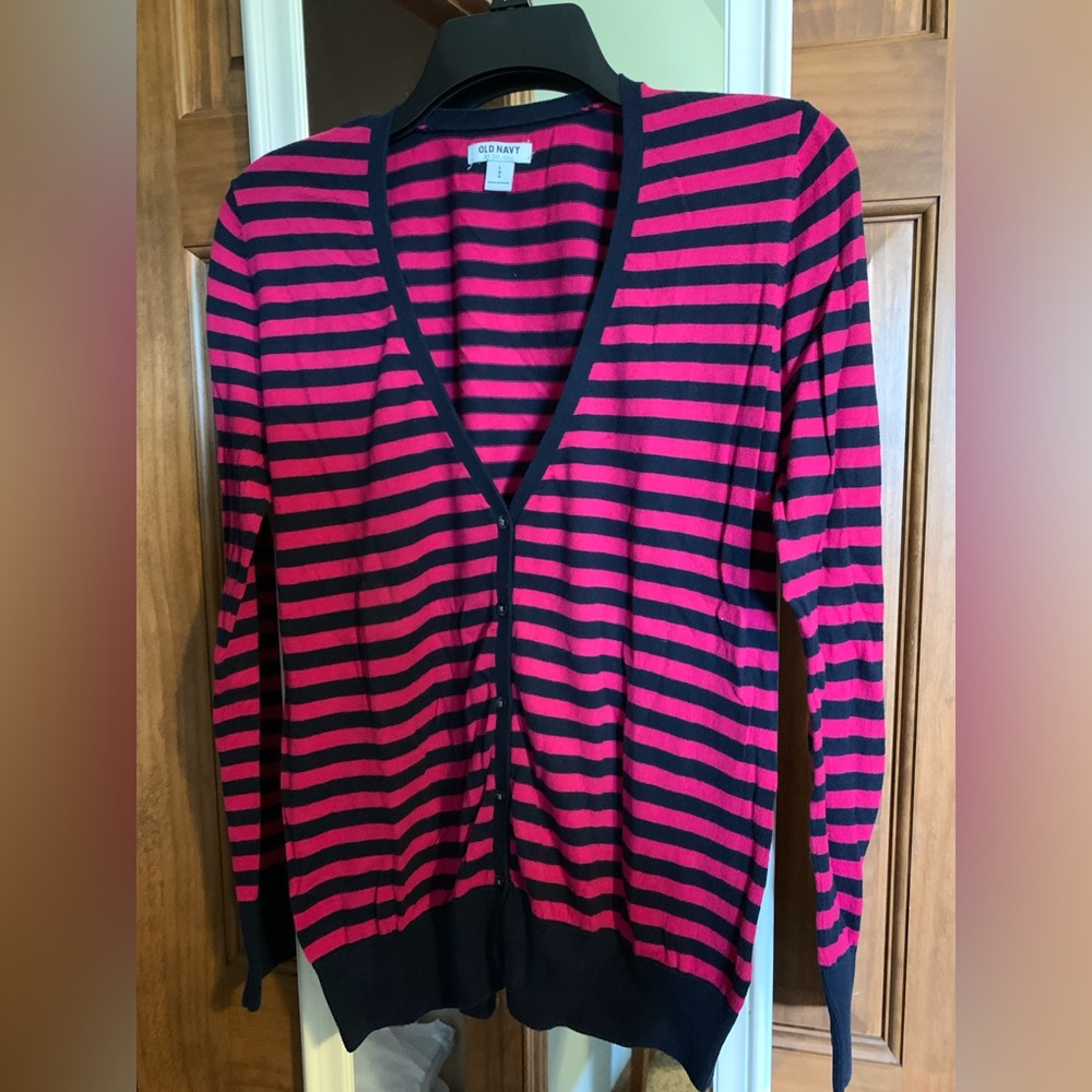 Old Navy Large Cardigan. Pink and Navy colored. SFH